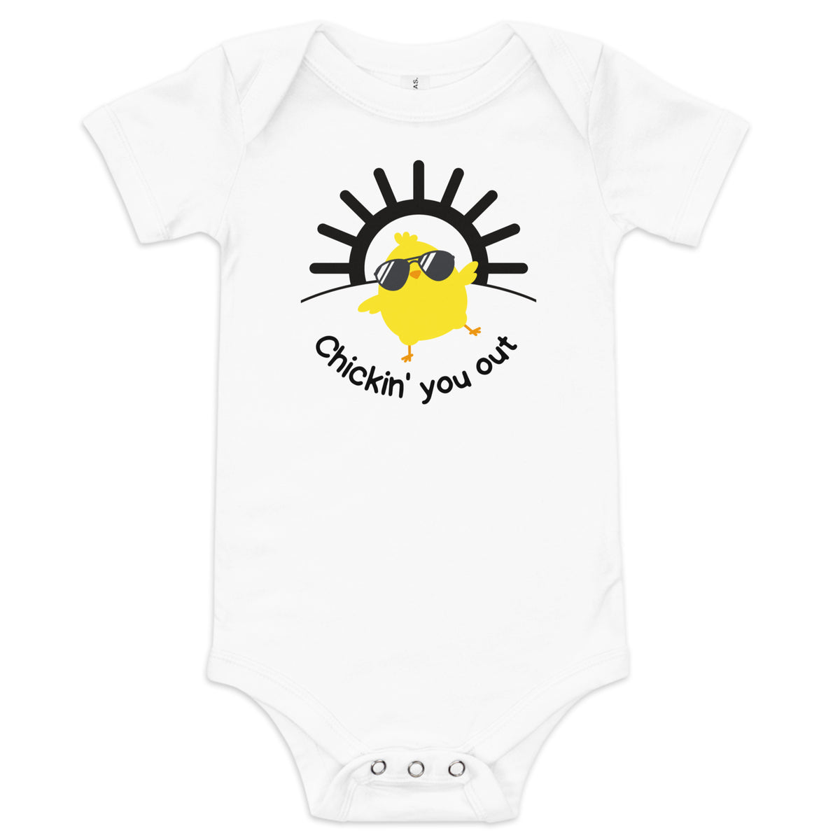 Chicken You Out Baby Short Sleeve Onesie