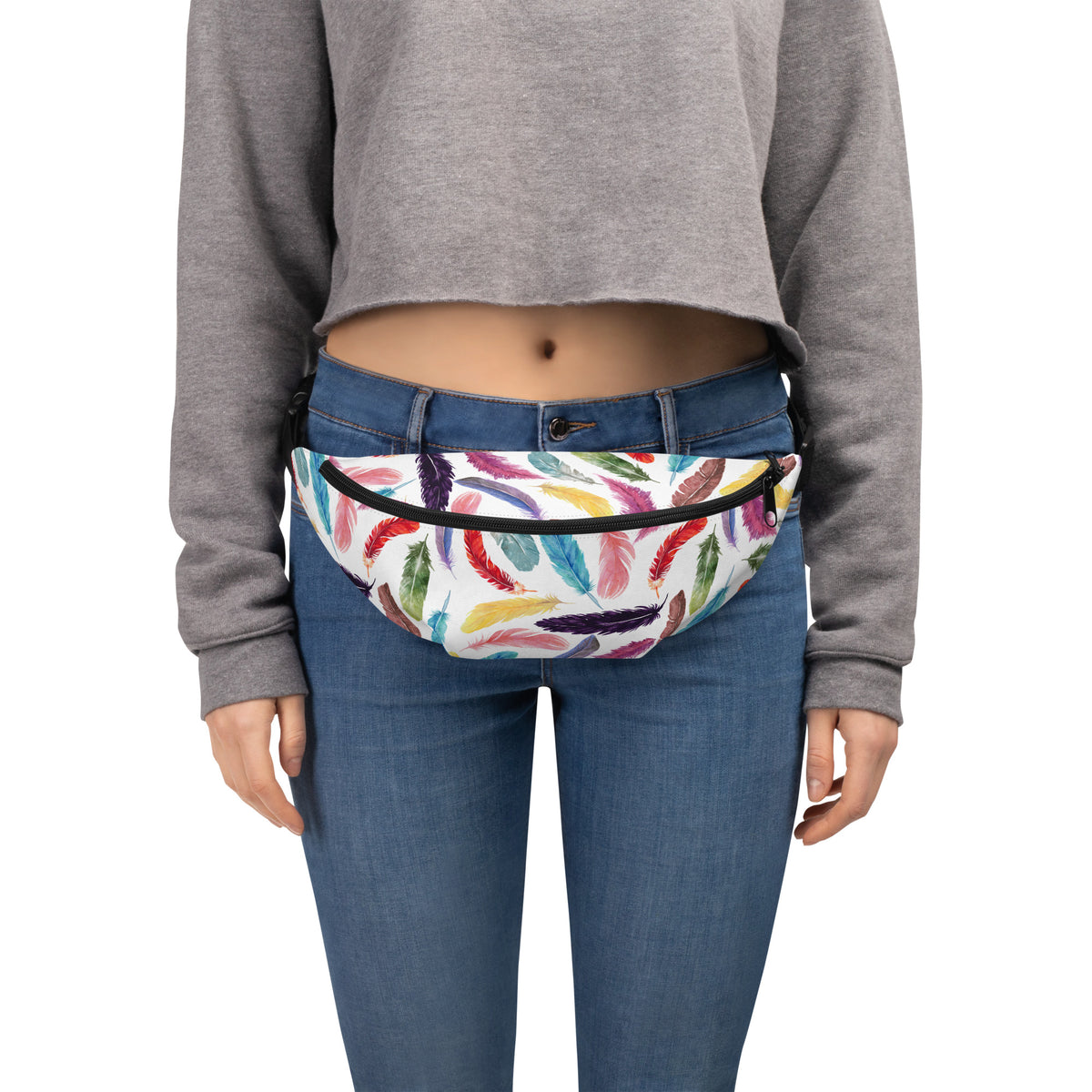 Colorful Feathers Fanny Pack