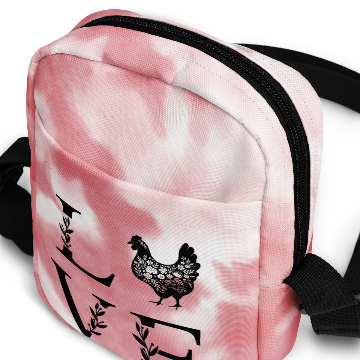 Tie-Dye Chicken Love Utility Crossbody Bag