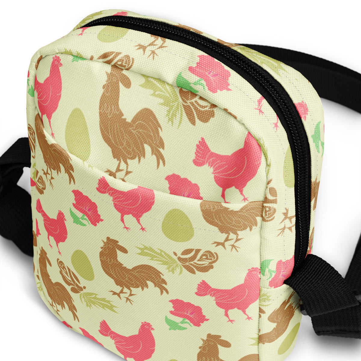 Festive Chicken Utility Crossbody Bag