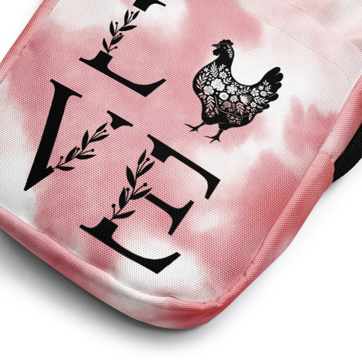 Tie-Dye Chicken Love Utility Crossbody Bag