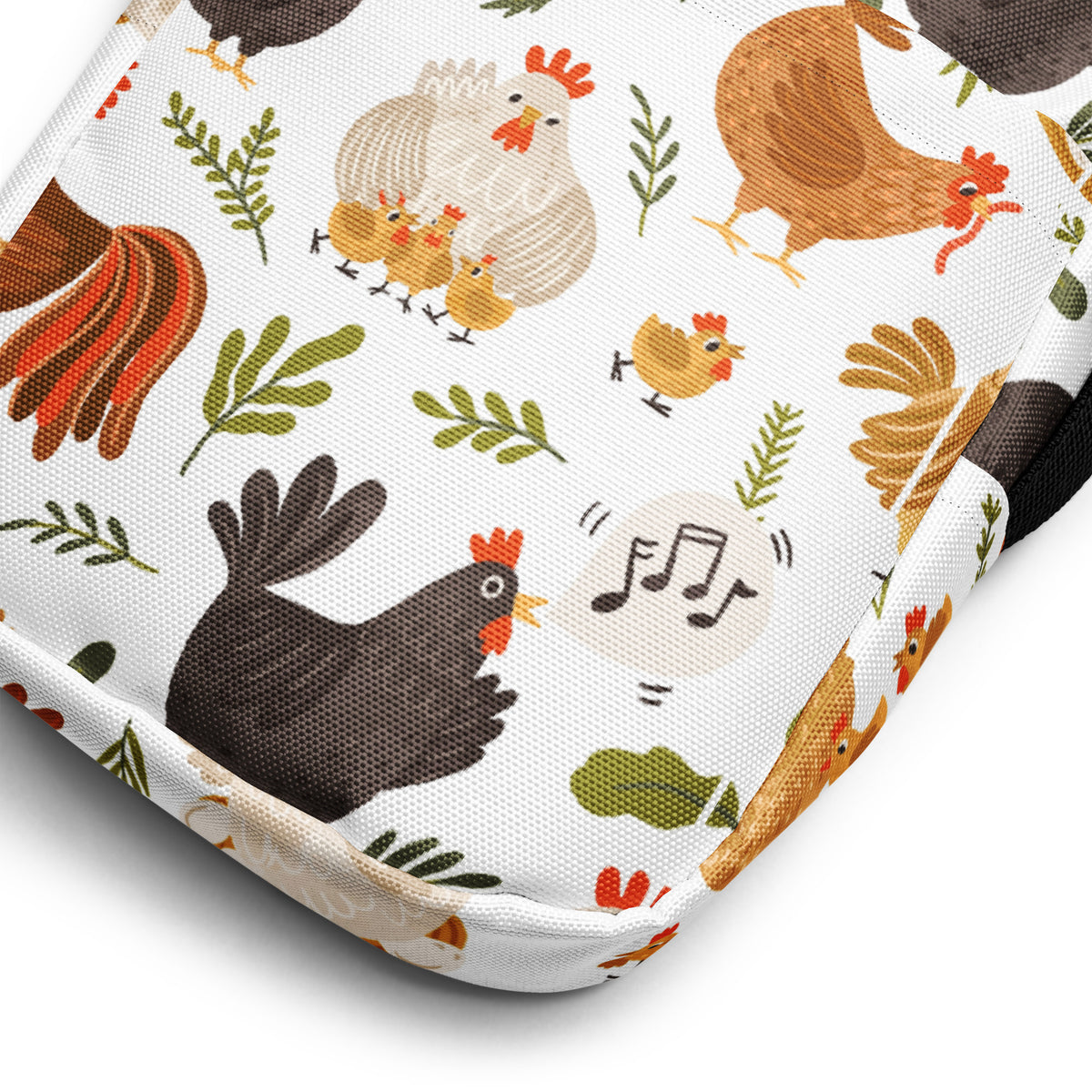 Whimsical Chicken Utility Crossbody Bag