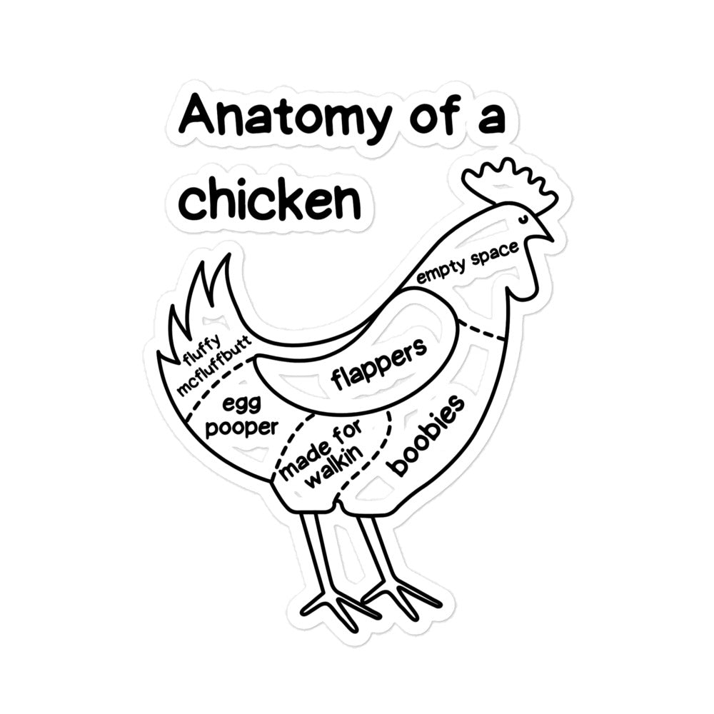 Anatomy of a Chicken Sticker - Cluck It All Farms