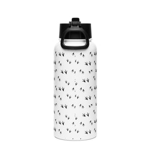 Ask Me About My Chickens Stainless Steel Water Bottle with Straw Lid - Cluck It All Farms