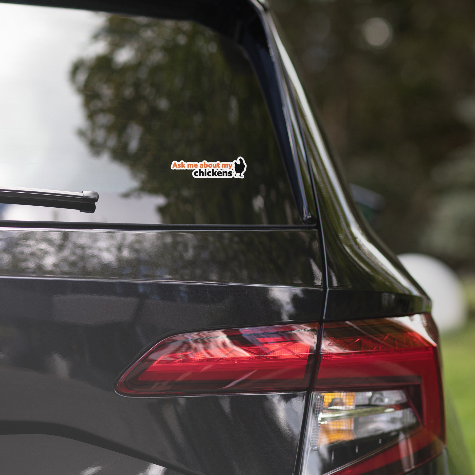 Ask Me About My Chickens Sticker - Cluck It All Farms