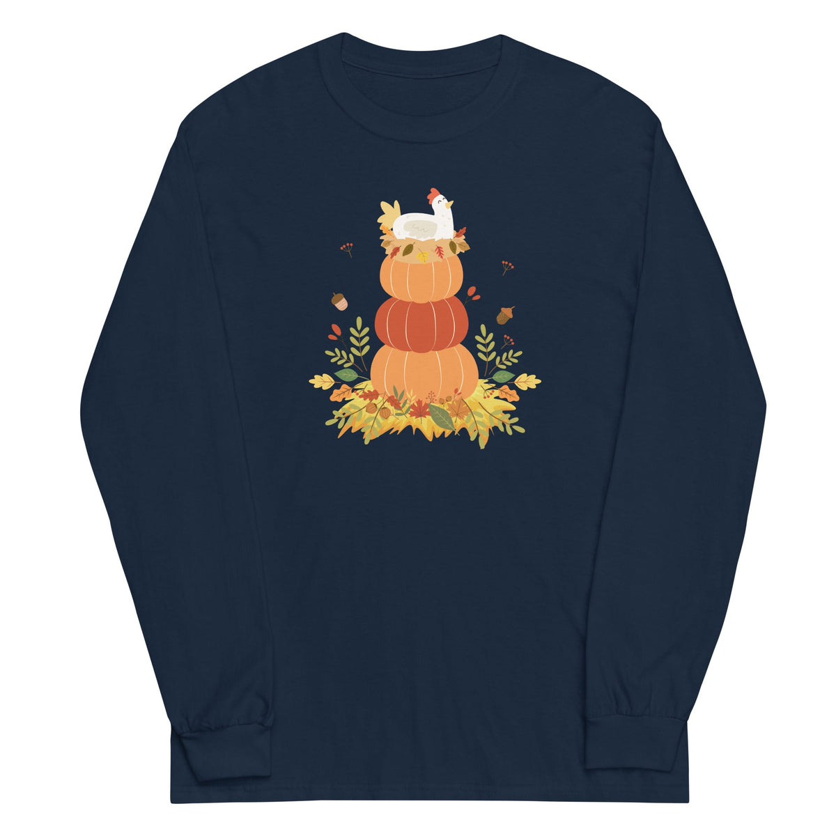 Autumn Laying Hen Unisex Long Sleeve Shirt - Cluck It All Farms