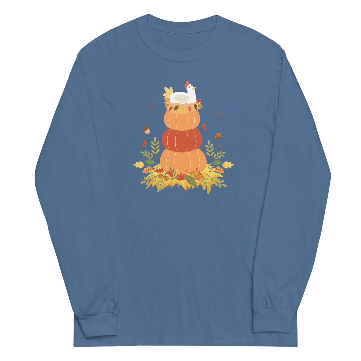 Autumn Laying Hen Unisex Long Sleeve Shirt - Cluck It All Farms