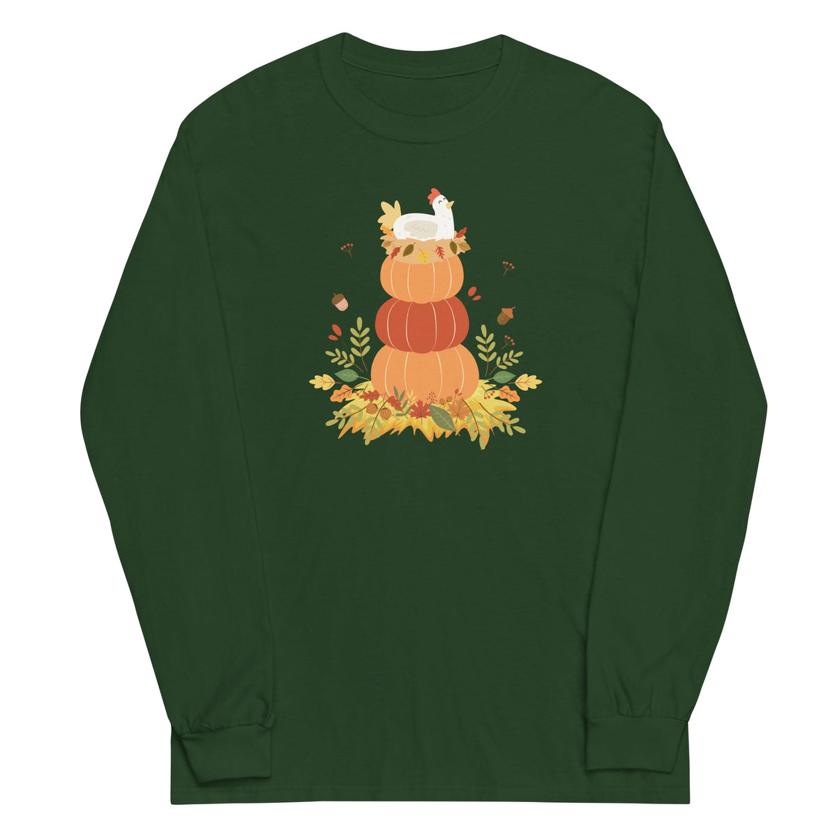 Autumn Laying Hen Unisex Long Sleeve Shirt - Cluck It All Farms
