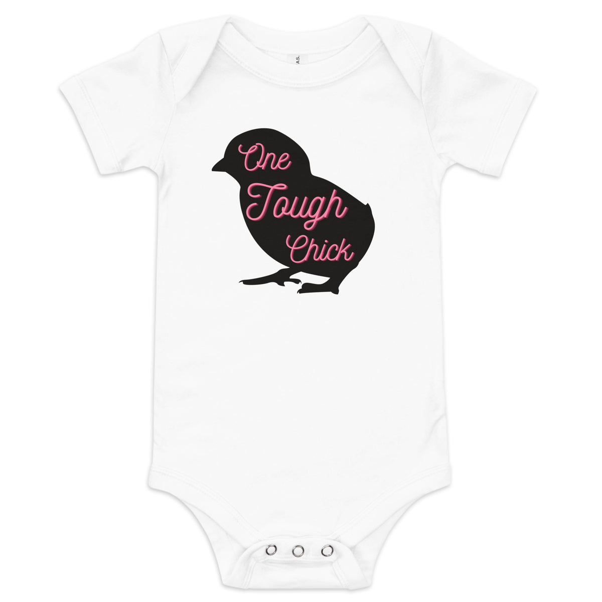 One Tough Chick Baby Short Sleeve Onesie