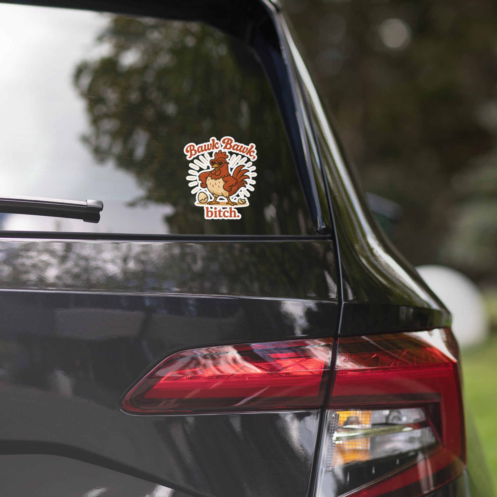 Bawk Bawk Chicken Sticker – Funny Chicken Vinyl Decal - Cluck It All Farms