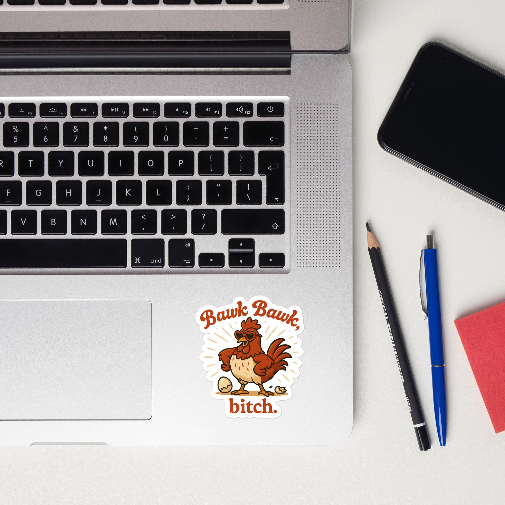 Bawk Bawk Chicken Sticker – Funny Chicken Vinyl Decal - Cluck It All Farms