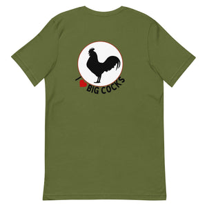 Big Cocks BACK PRINT Unisex T-Shirt - Cluck It All Farms