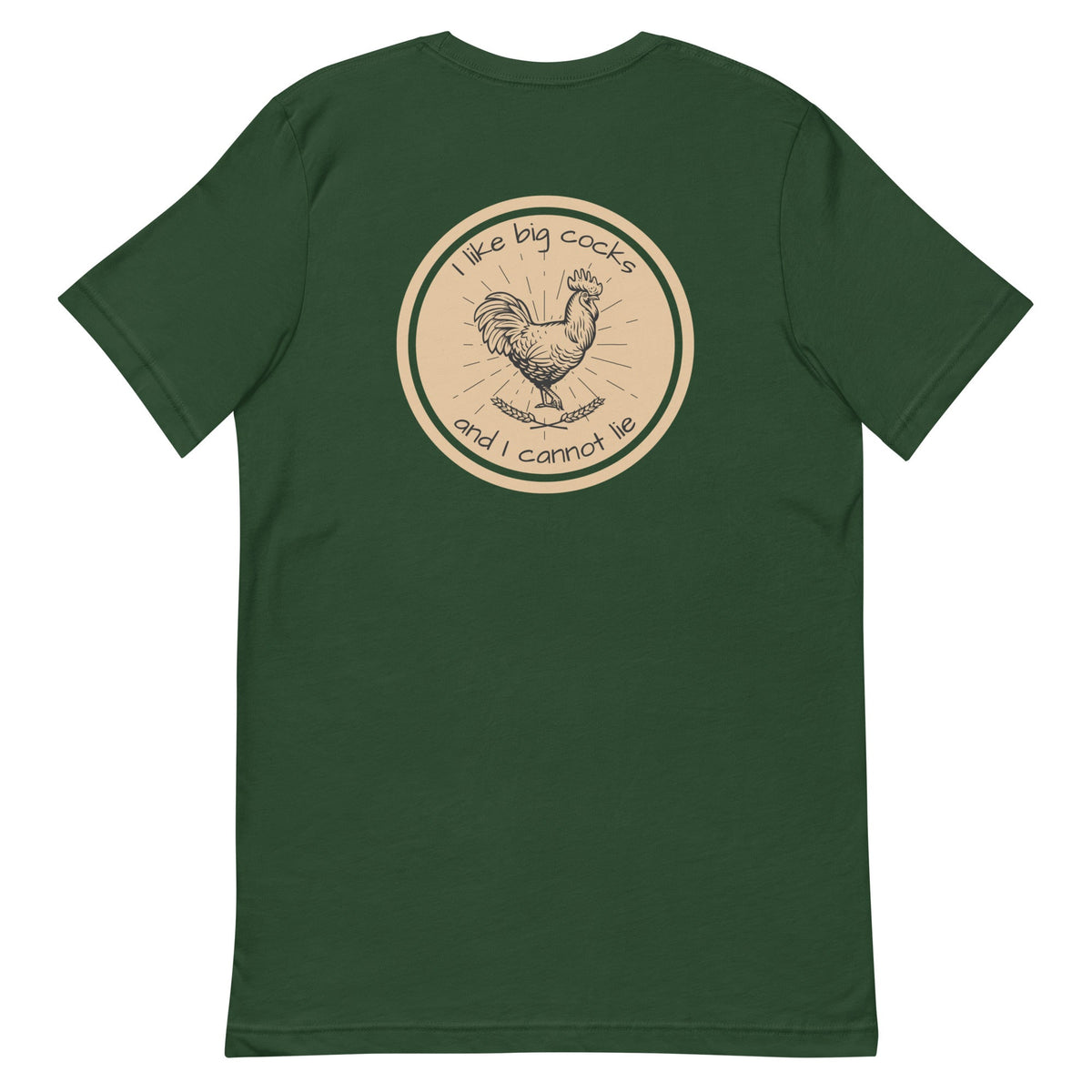Chicken Big Cocks BACK PRINT Unisex T-Shirt - Cluck It All Farms