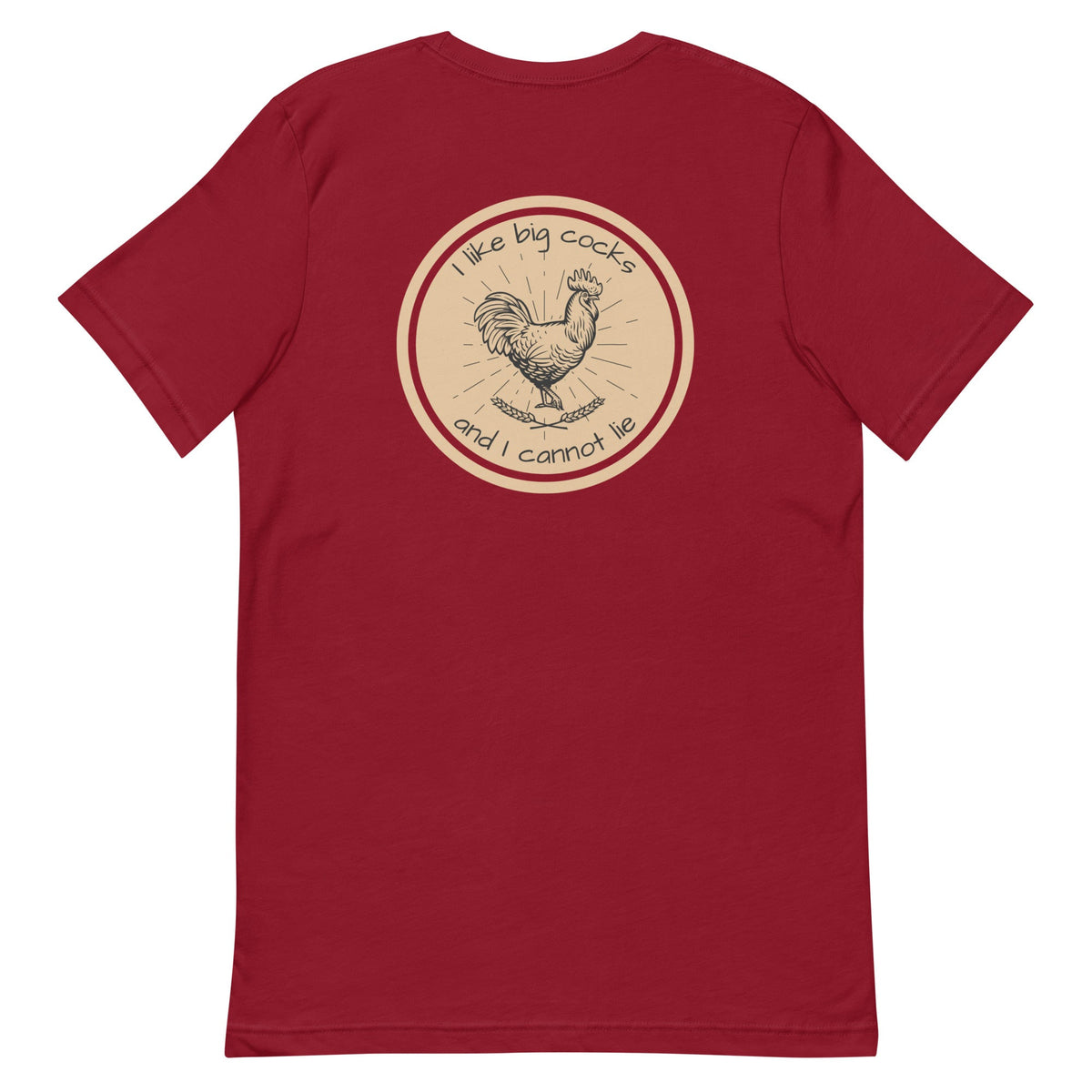 Chicken Big Cocks BACK PRINT Unisex T-Shirt - Cluck It All Farms