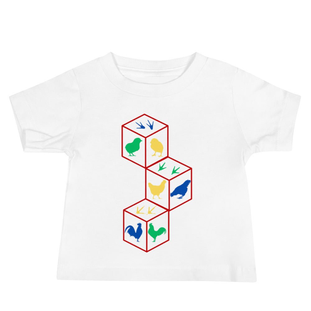 Chicken Building Blocks Baby Jersey Short Sleeve Tee - Cluck It All Farms