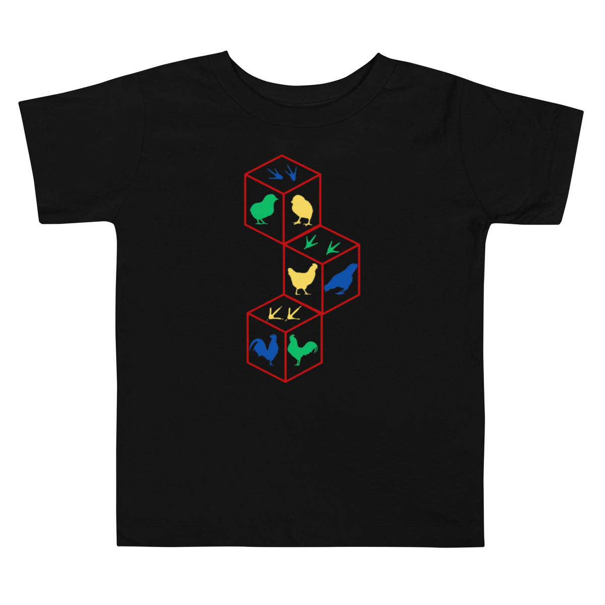 Chicken Building Blocks Toddler Short Sleeve Tee - Cluck It All Farms