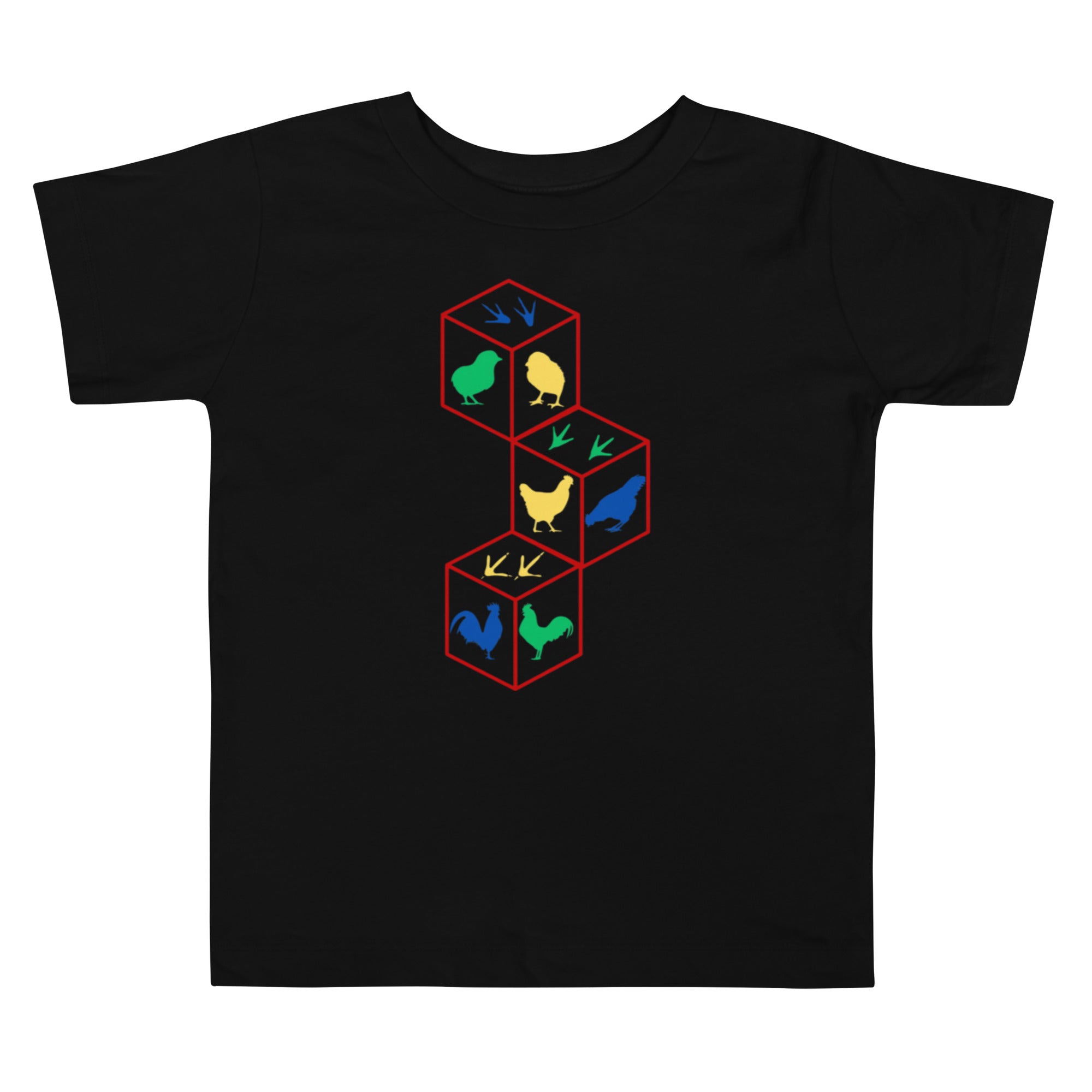 Chicken Building Blocks Toddler Short Sleeve Tee - Cluck It All Farms