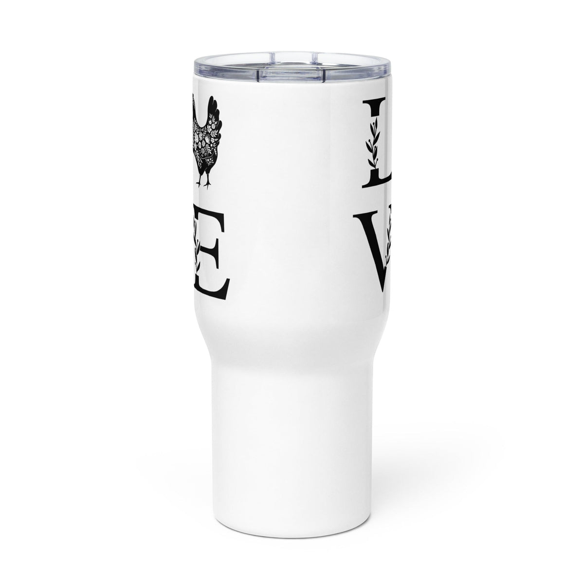 Chicken Love Travel Mug With Handle - Cluck It All Farms