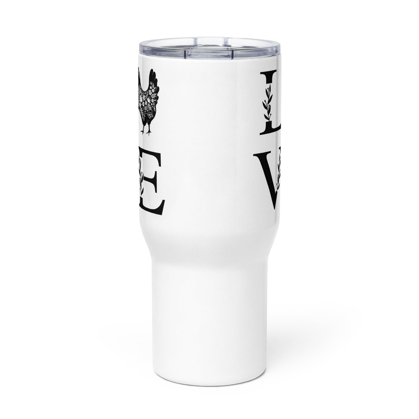 Chicken Love Travel Mug With Handle - Cluck It All Farms