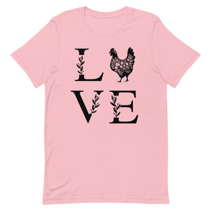Chicken Love Unisex T-Shirt - Cluck It All Farms