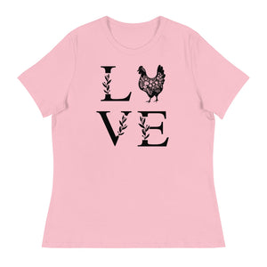 Chicken Love Women's Relaxed T-Shirt - Cluck It All Farms