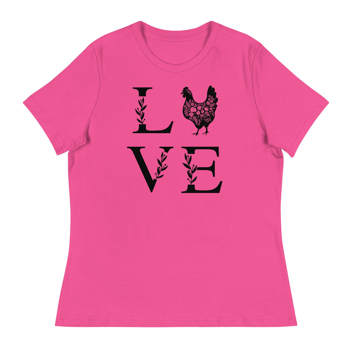Chicken Love Women&#39;s Relaxed T-Shirt - Cluck It All Farms