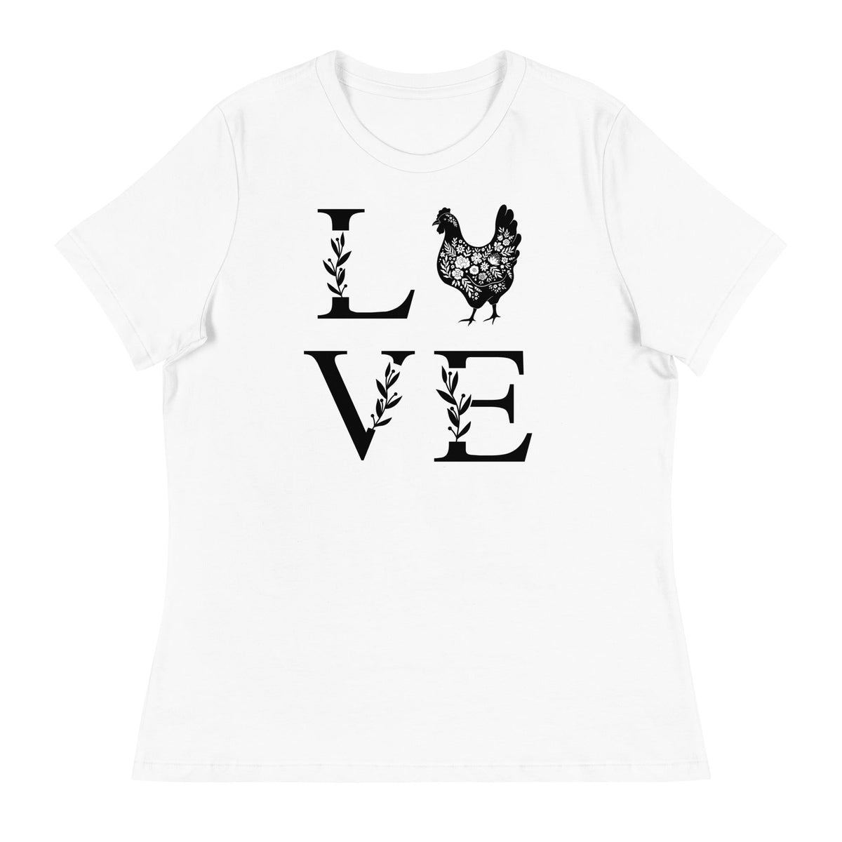 Chicken Love Women&#39;s Relaxed T-Shirt - Cluck It All Farms