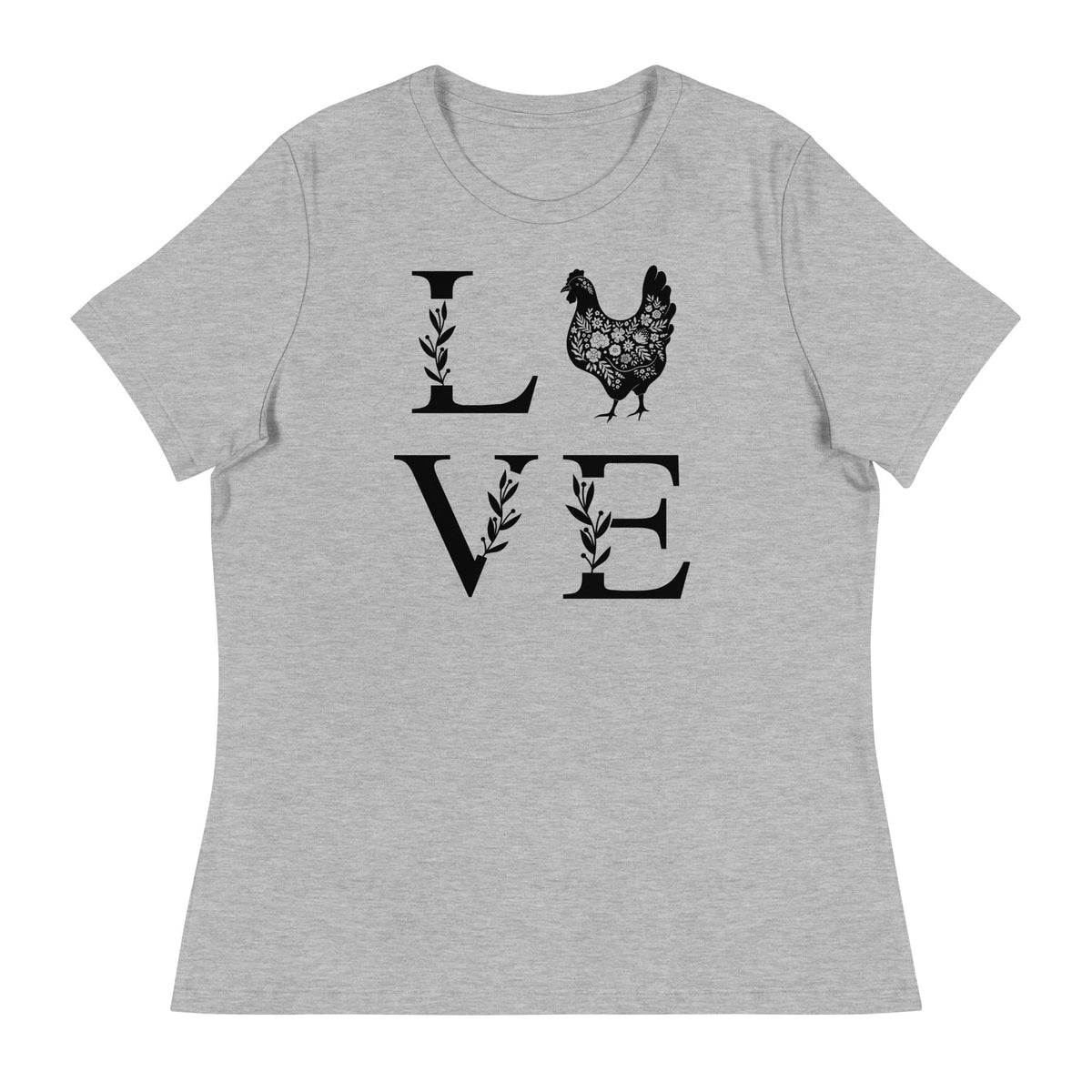 Chicken Love Women&#39;s Relaxed T-Shirt - Cluck It All Farms