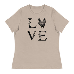 Chicken Love Women's Relaxed T-Shirt - Cluck It All Farms