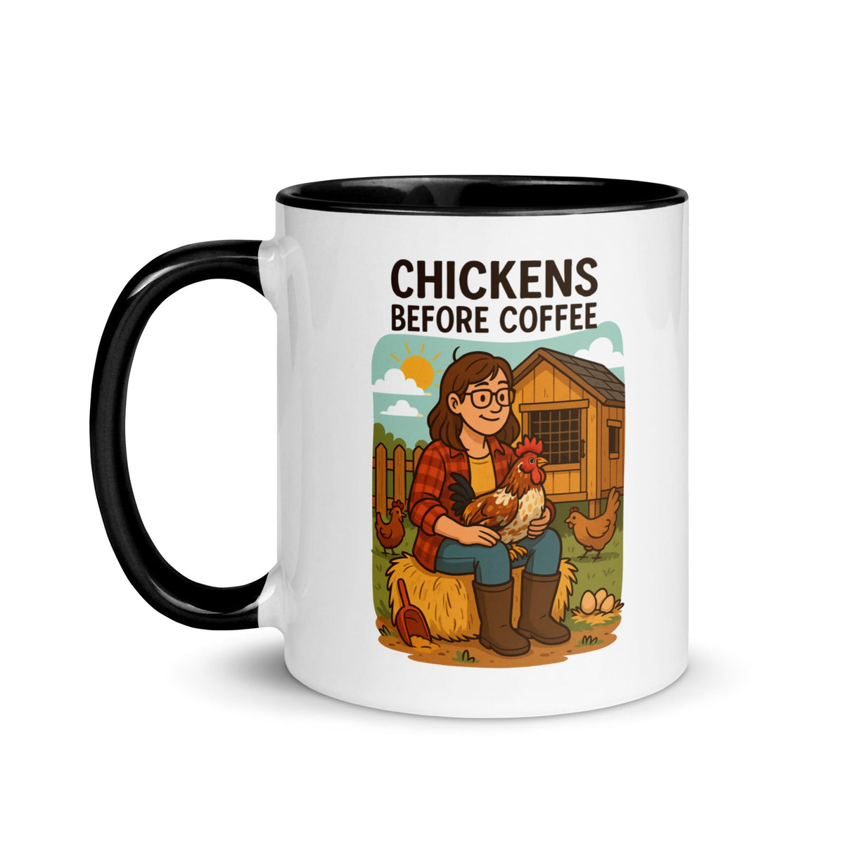 Chickens Before Coffee 11 oz Ceramic Mug - Cluck It All Farms