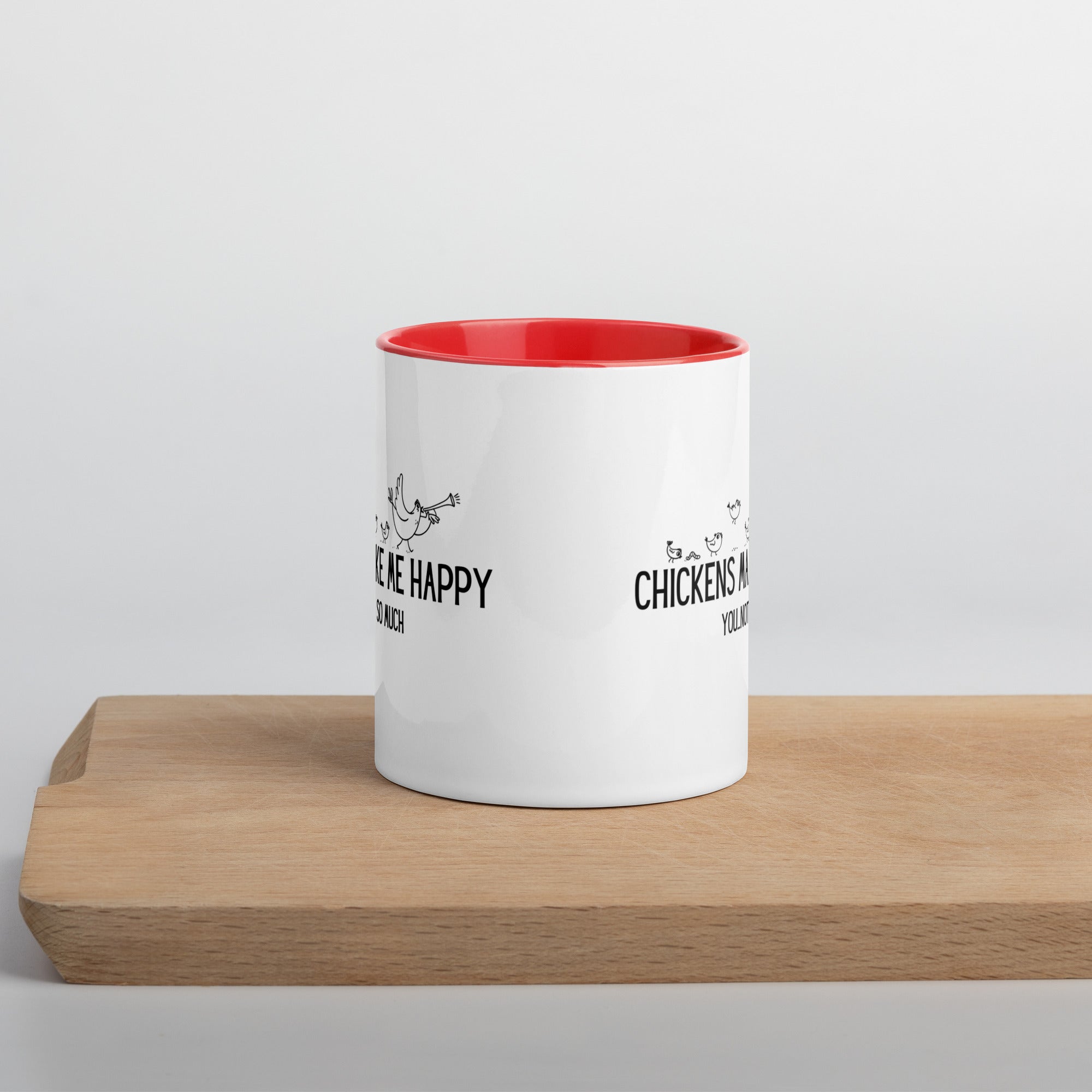 Chickens Make Me Happy Colored Mug - Cluck It All Farms