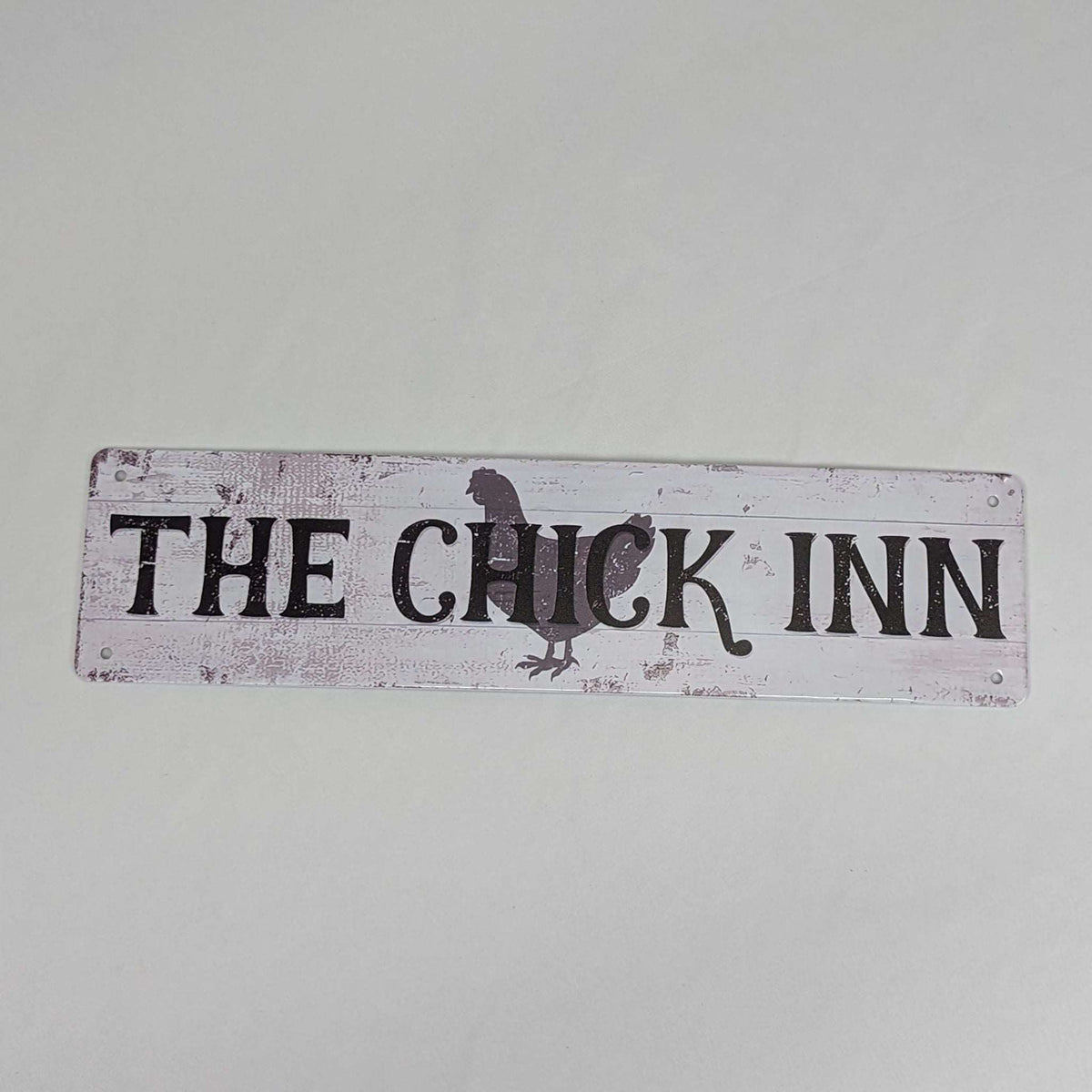 Chick Inn: Coop &amp; Cottage Aluminum Welcome Sign