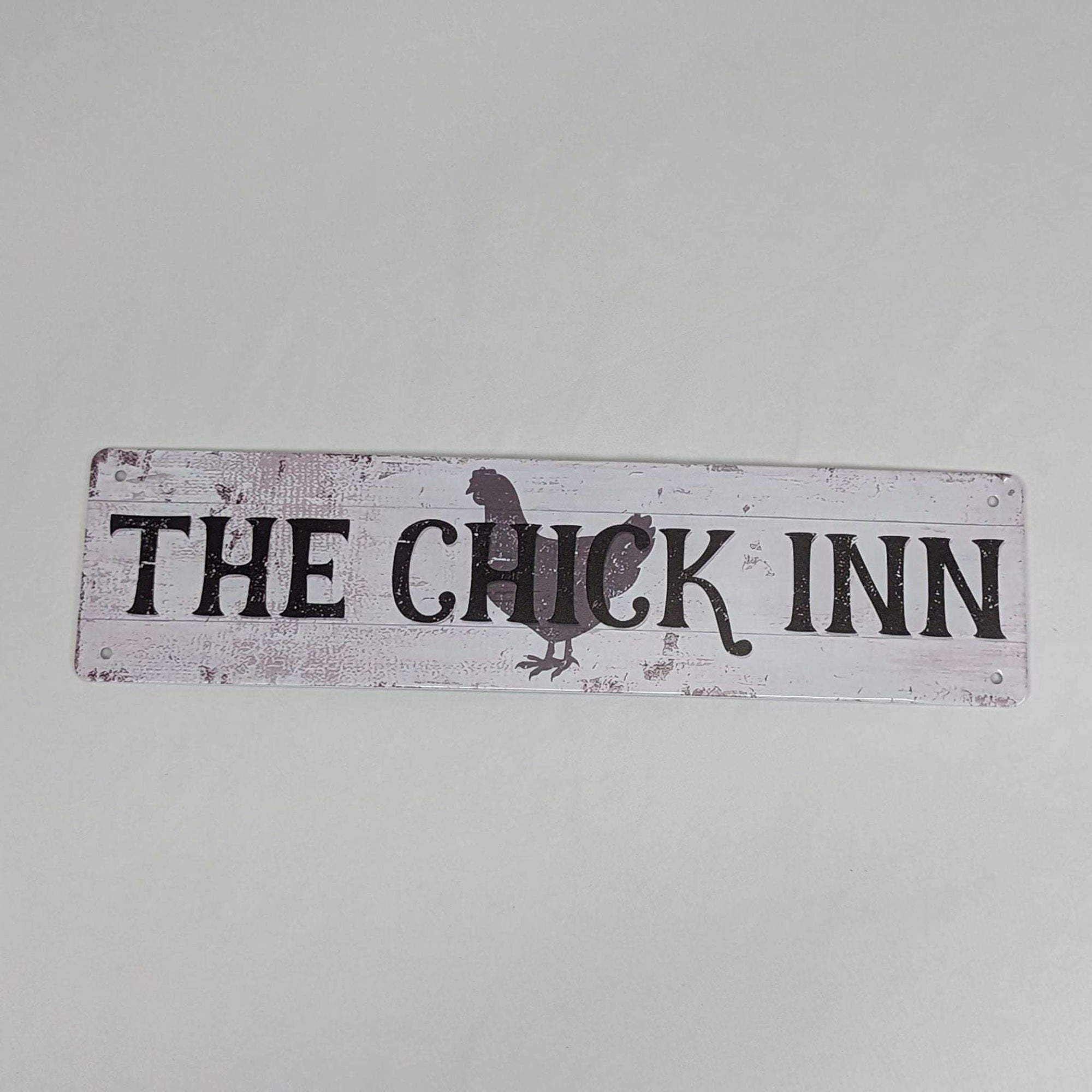 Chick Inn: Coop & Cottage Aluminum Welcome Sign