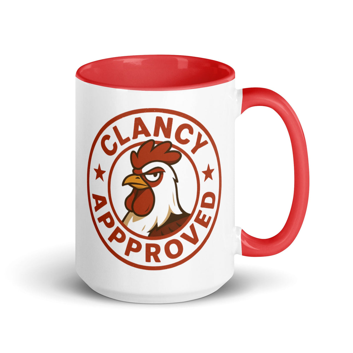 Clancy Approved Colored Mug - Cluck It All Farms