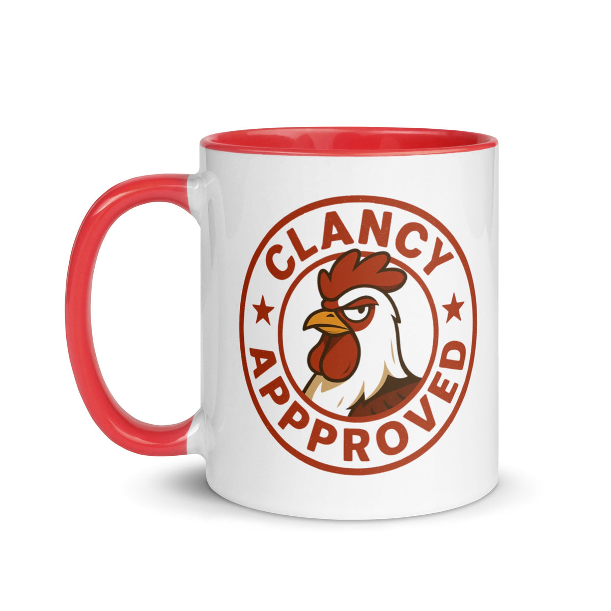 Clancy Approved Colored Mug - Cluck It All Farms