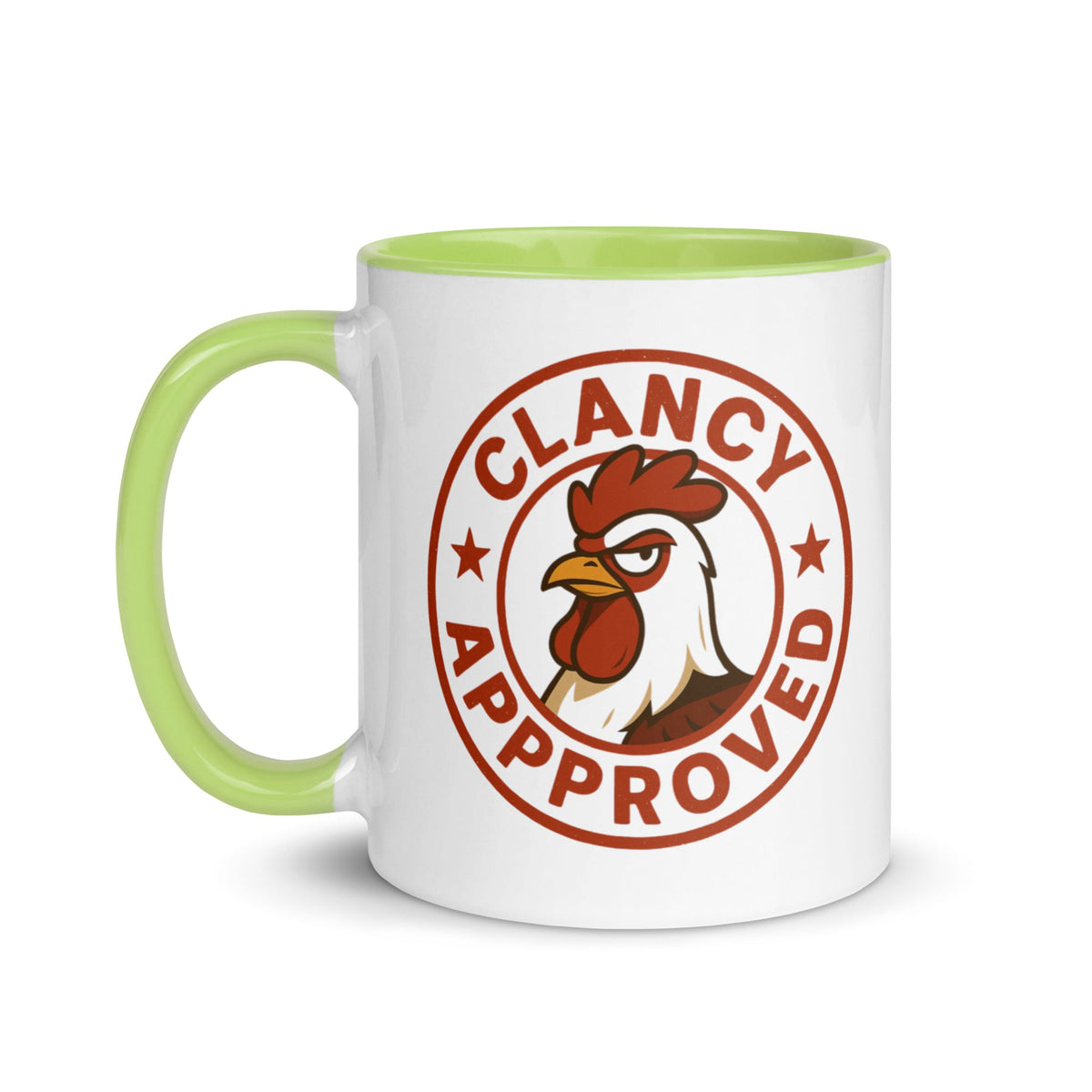 Clancy Approved Colored Mug - Cluck It All Farms