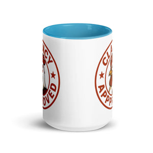 Clancy Approved Colored Mug - Cluck It All Farms