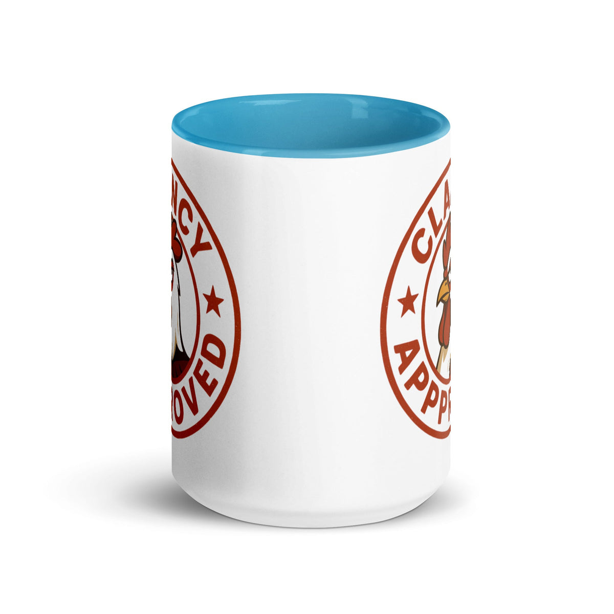 Clancy Approved Colored Mug - Cluck It All Farms