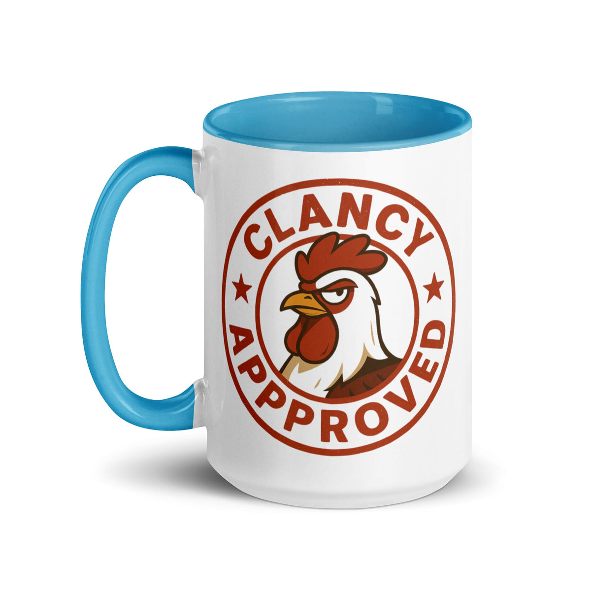 Clancy Approved Colored Mug - Cluck It All Farms