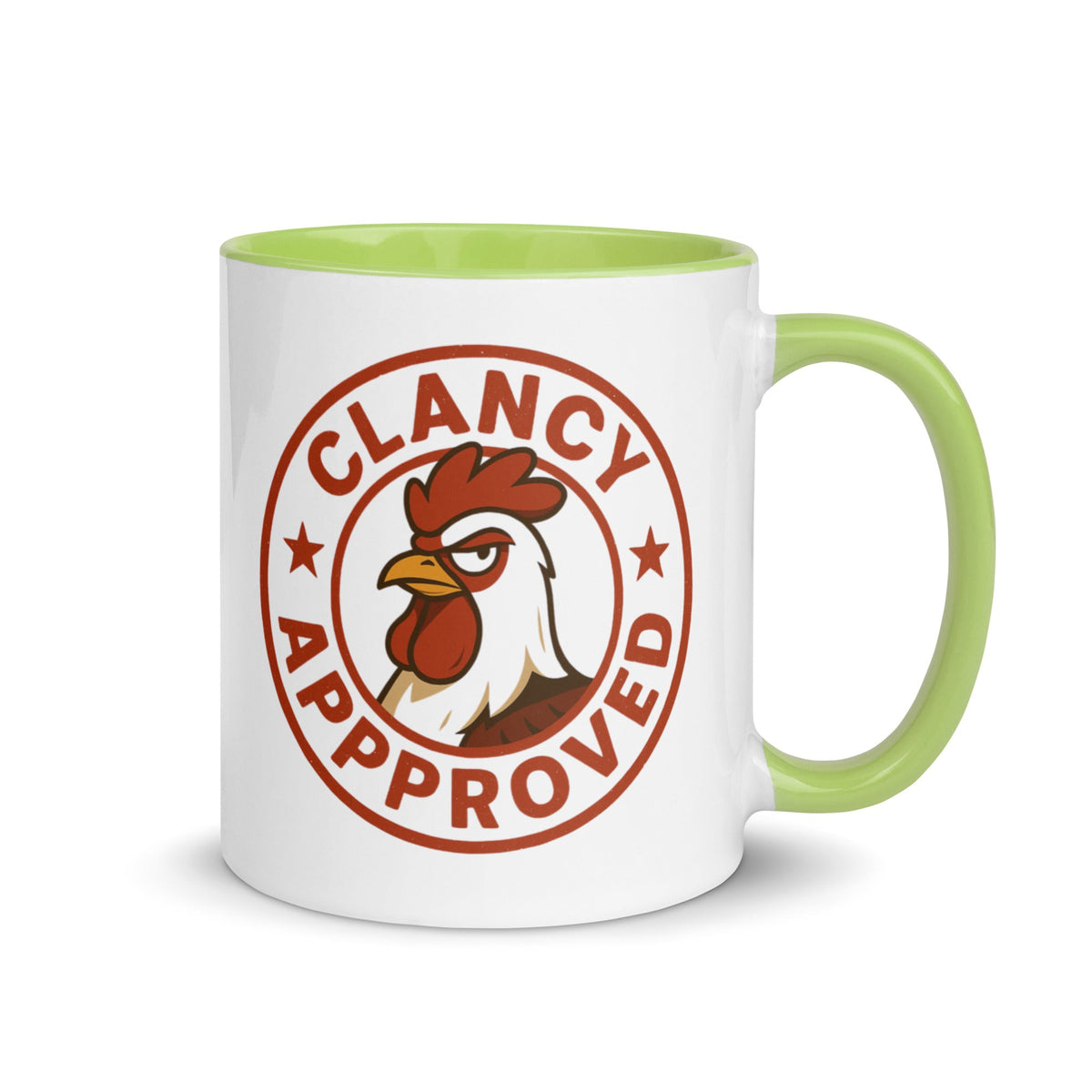 Clancy Approved Colored Mug - Cluck It All Farms