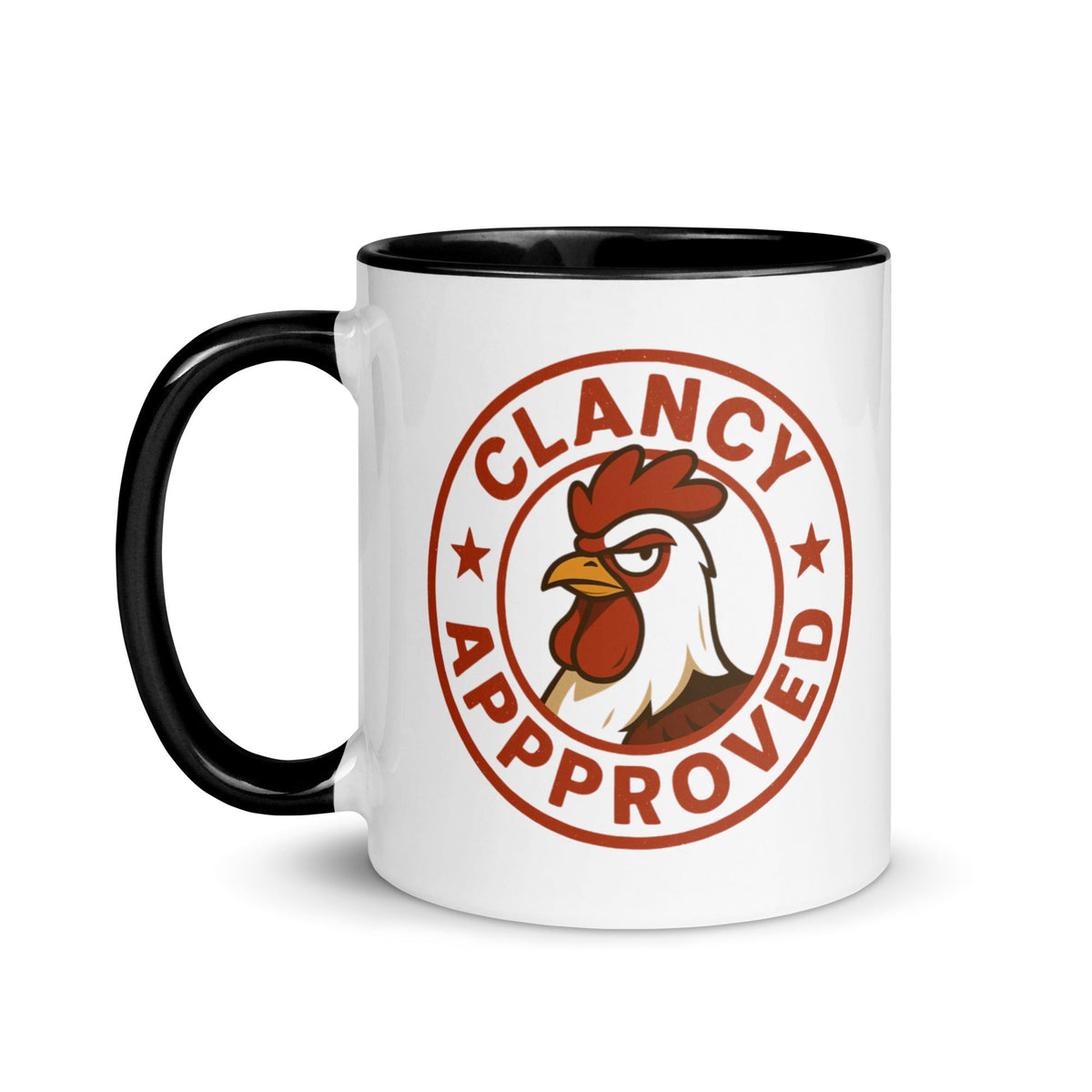 Clancy Approved Colored Mug - Cluck It All Farms