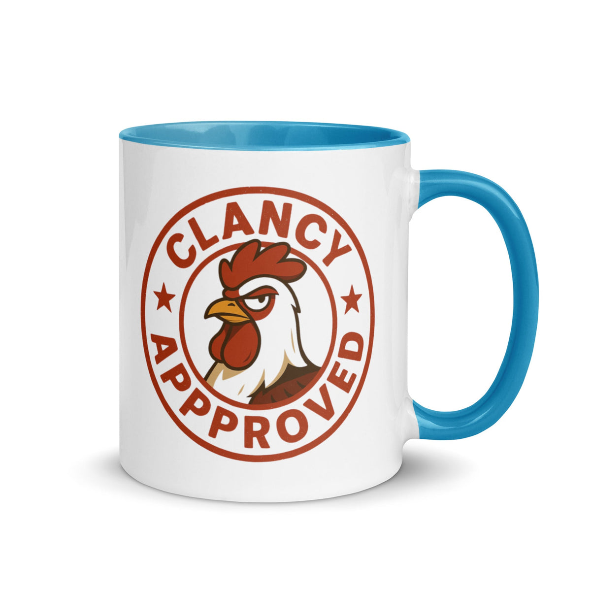 Clancy Approved Colored Mug - Cluck It All Farms