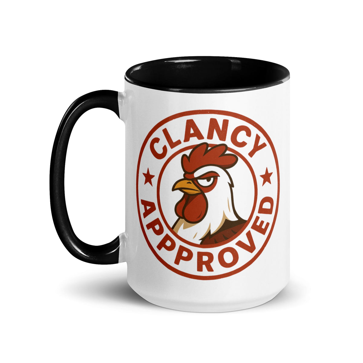 Clancy Approved Colored Mug - Cluck It All Farms