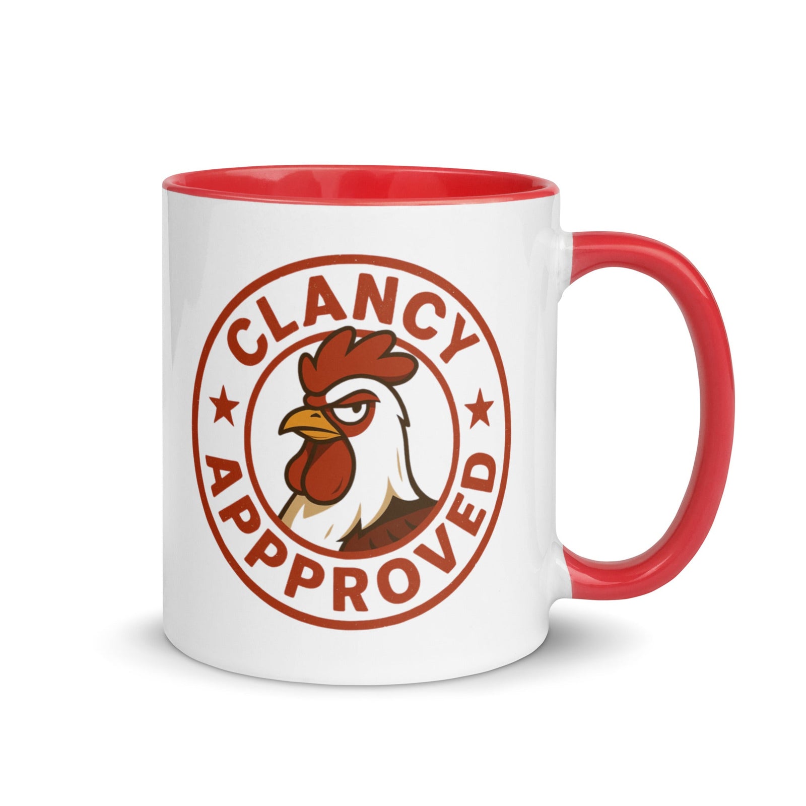 Clancy Approved Colored Mug - Cluck It All Farms