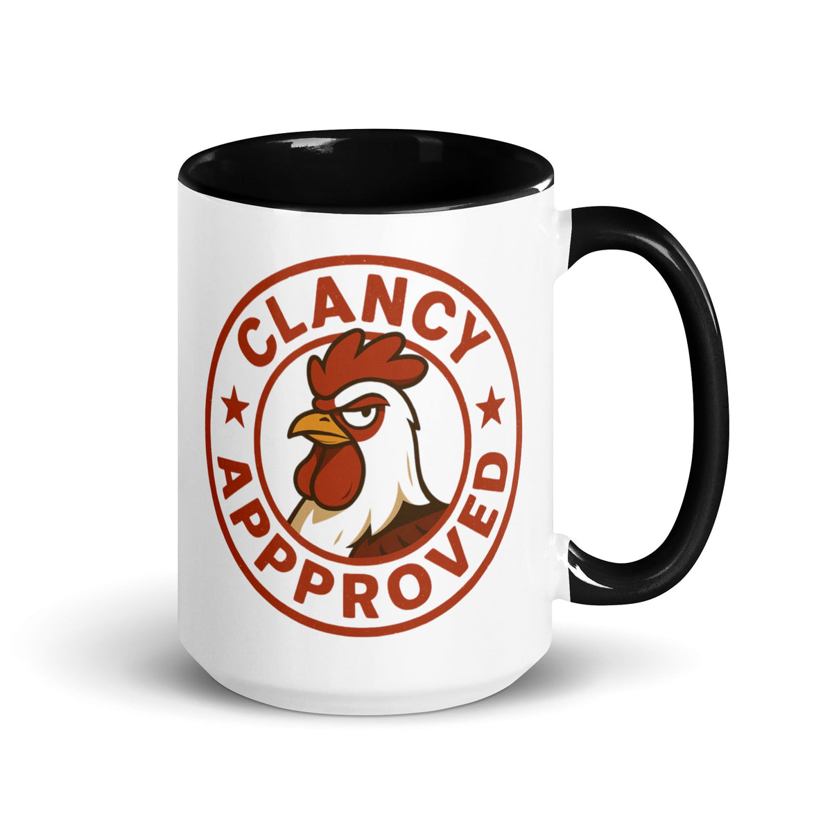 Clancy Approved Colored Mug - Cluck It All Farms