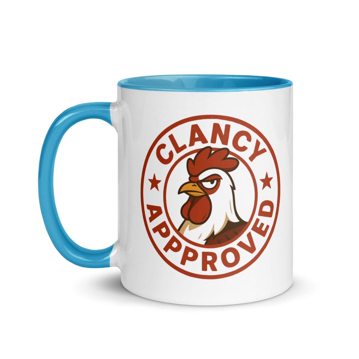 Clancy Approved Colored Mug - Cluck It All Farms