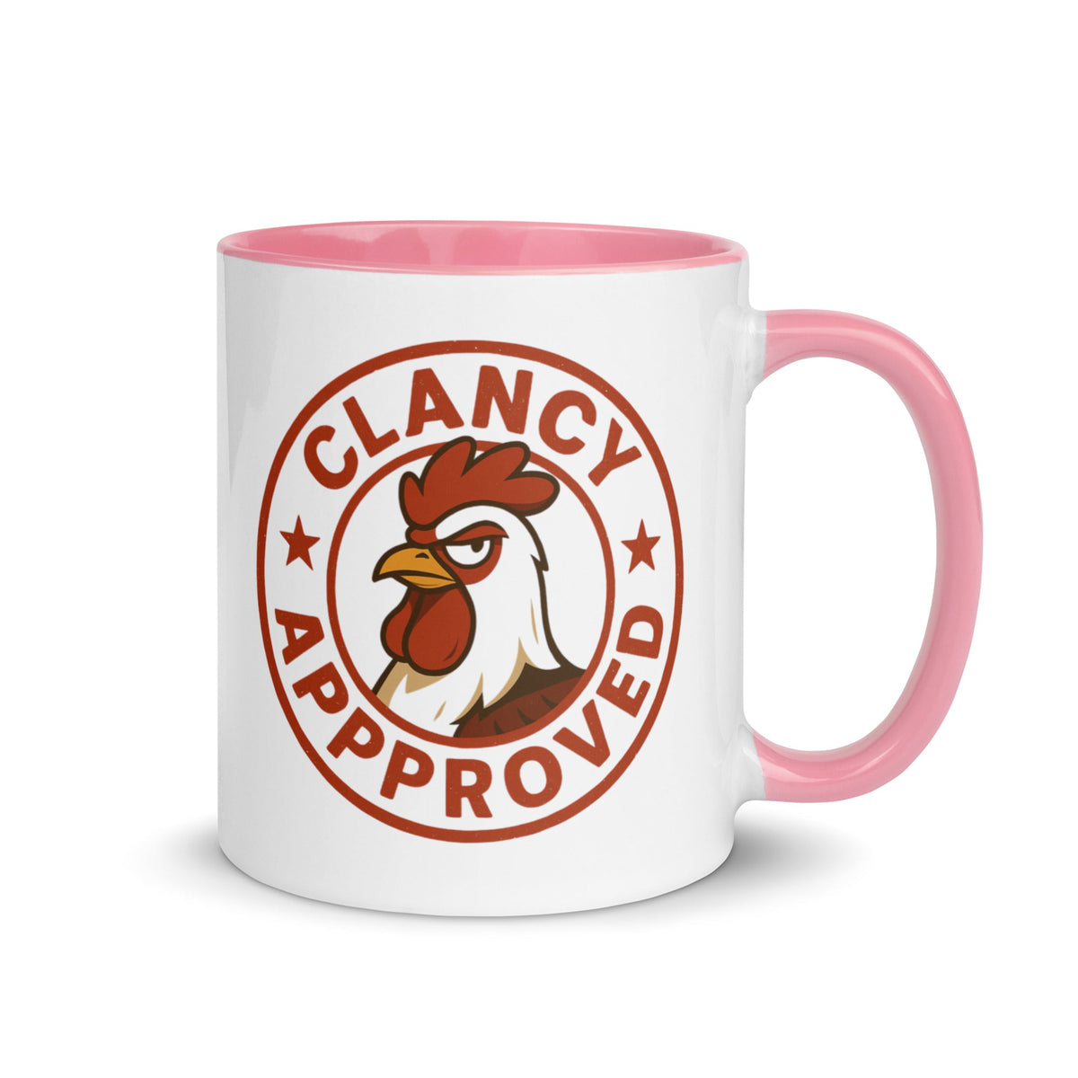 Clancy Approved Colored Mug - Cluck It All Farms