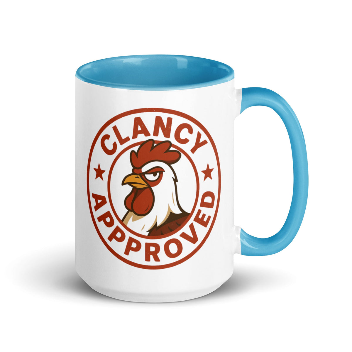 Clancy Approved Colored Mug - Cluck It All Farms