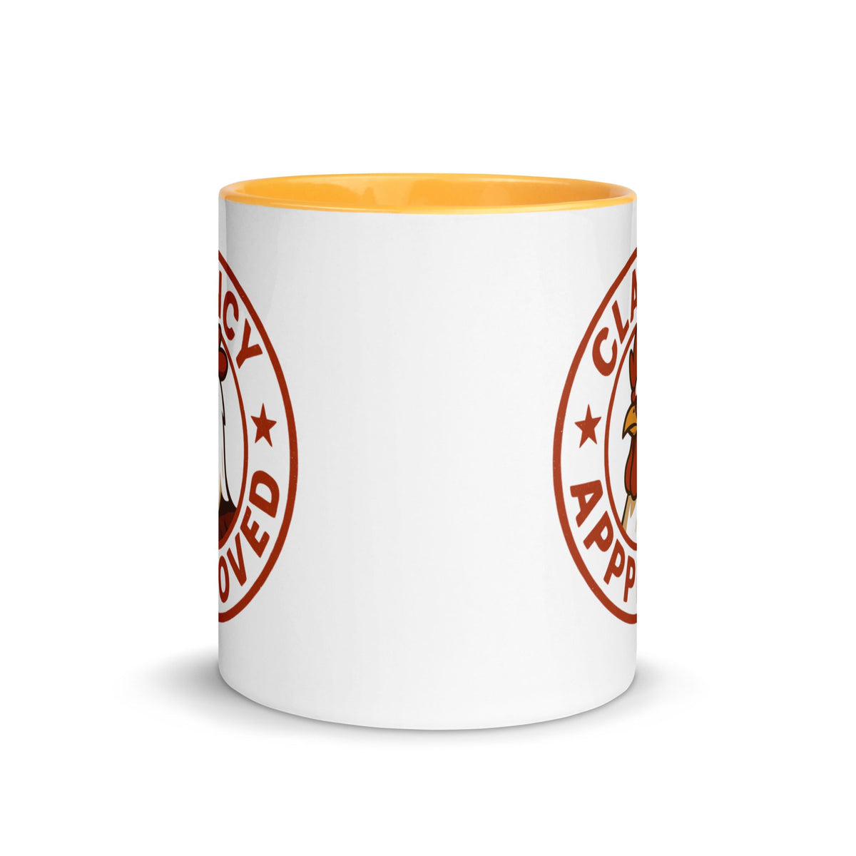 Clancy Approved Colored Mug - Cluck It All Farms