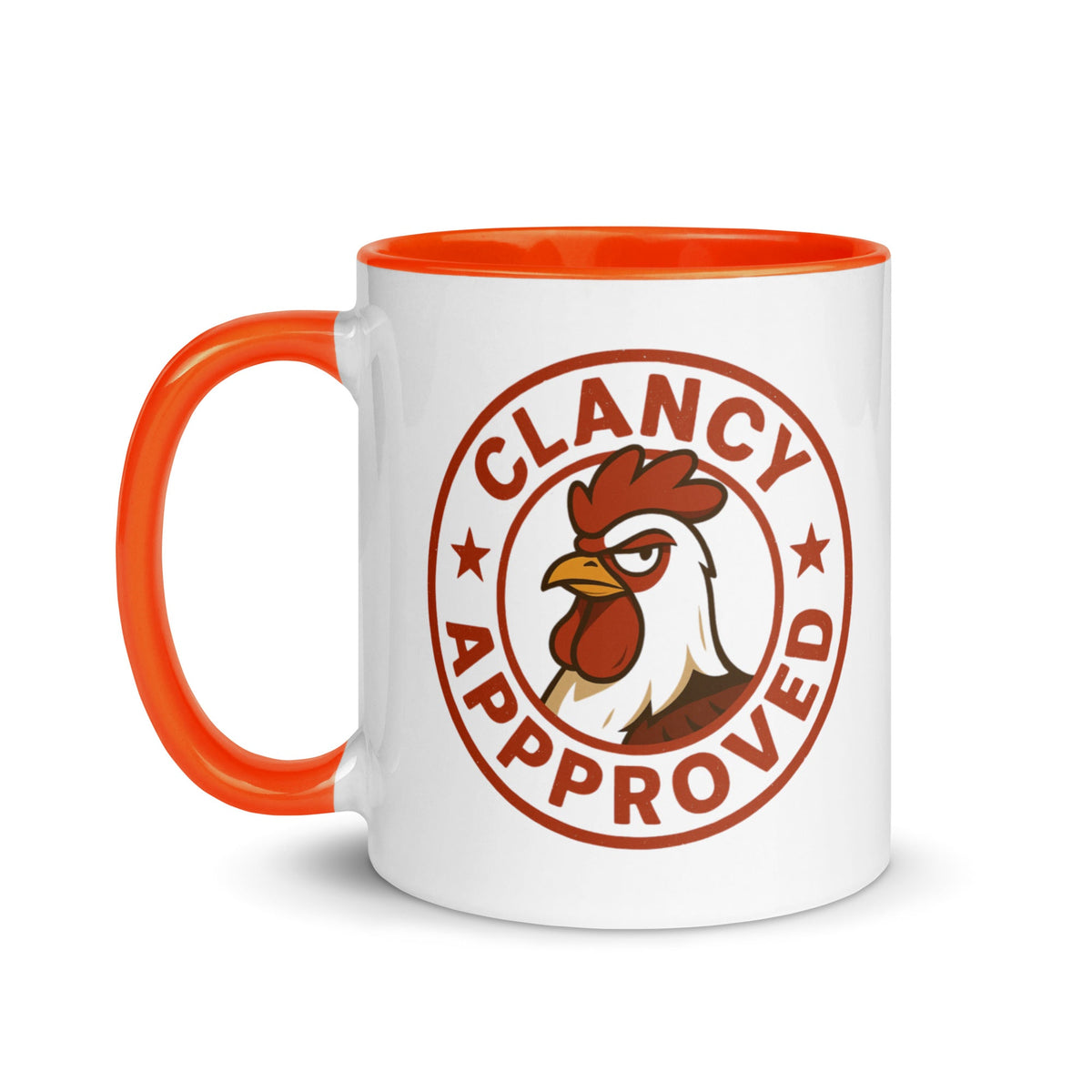 Clancy Approved Colored Mug - Cluck It All Farms